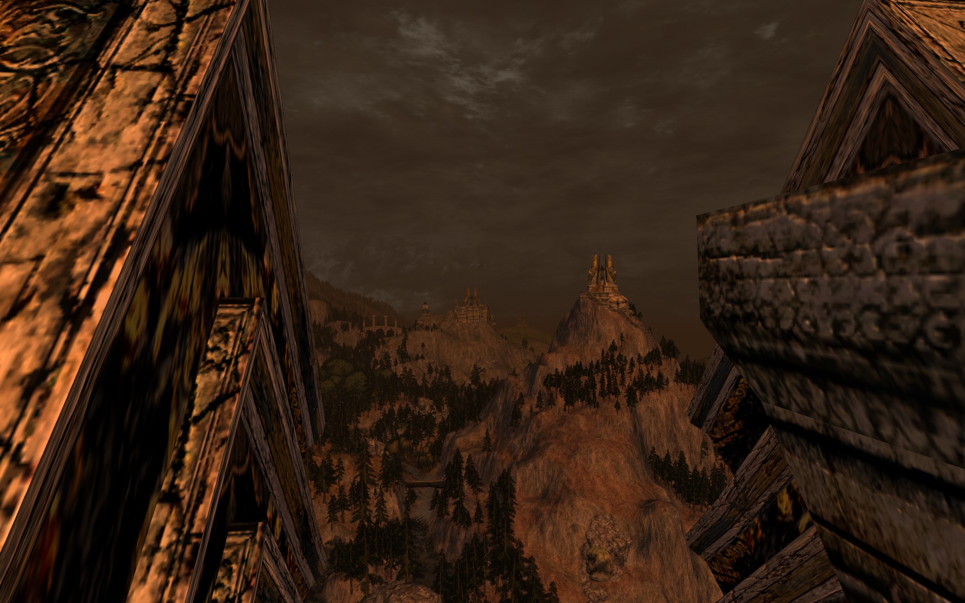 『ロード・オブ・ザ・リングス オンライン』におけるアモン・ディーンから西方へ眺めた烽火台